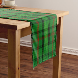 Scottish Clan Ross Tartan Plaid Long Table Runner