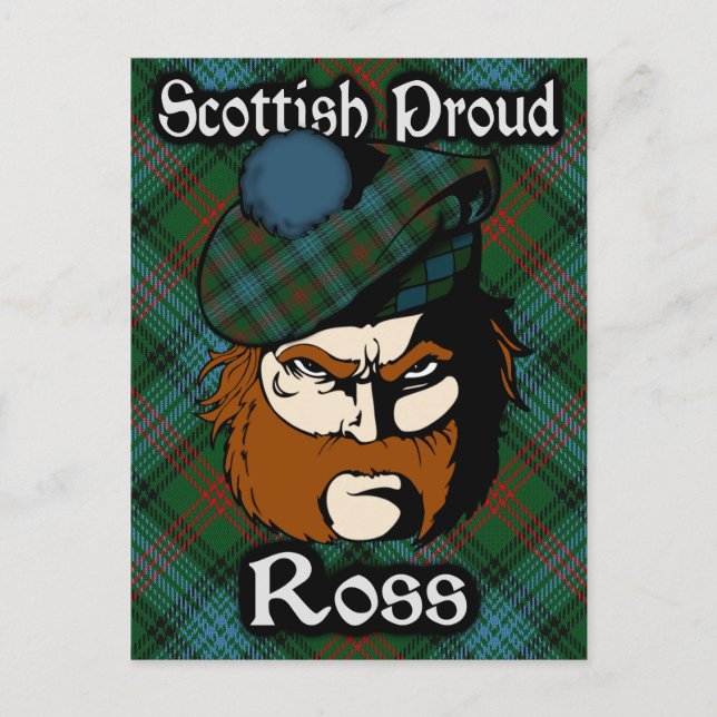 Scottish Clan Ross Tartan Postcard (Front)
