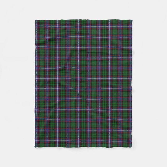 Scottish Clan Russell Classic Tartan Fleece Blanket (Front)
