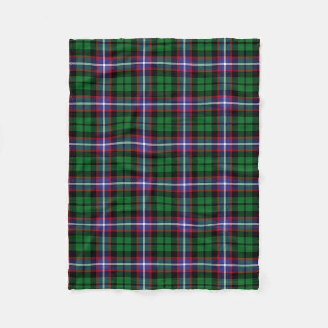Scottish Clan Russell Tartan Plaid Fleece Blanket (Front)