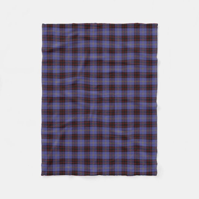 Scottish Clan Rutherford Classic Tartan Fleece Blanket (Front)