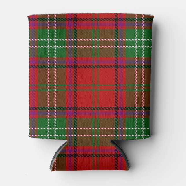 Scottish Clan Seton Tartan Plaid Can Cooler (Front)