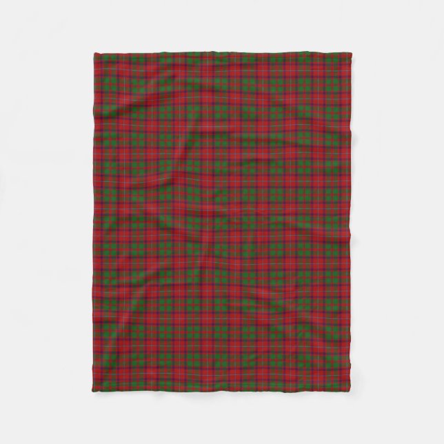 Scottish Clan Shaw Classic Tartan Fleece Blanket (Front)