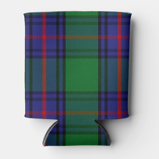 Scottish Clan Shaw Tartan Plaid Can Cooler (Front)