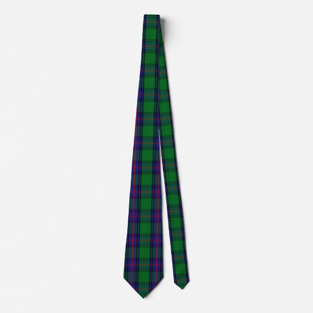 Scottish Clan Shaw Tartan Plaid Tie (Front)
