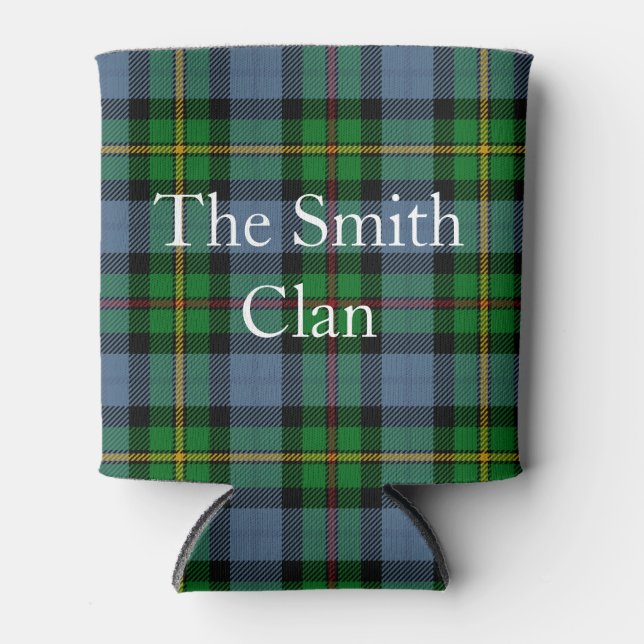 Scottish Clan Smith Tartan Plaid Can Cooler (Front)