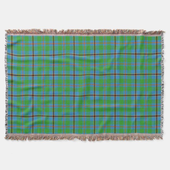 Scottish Clan Snodgrass Tartan Plaid Throw Blanket (Front)
