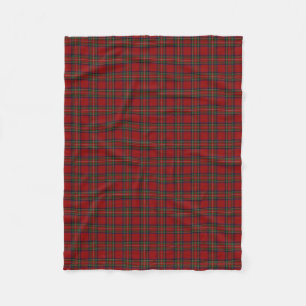 Scottish Clan Stewart Royal Red Classic Tartan Fleece Blanket
