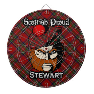 Scottish Clan Stewart Tartan Dartboard