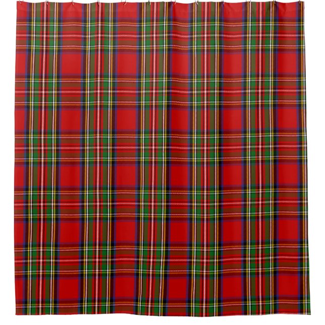Scottish Clan Stewart Tartan Plaid Shower Curtain (Front)