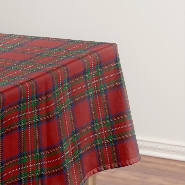 Scottish Clan Stewart Tartan Tablecloth (In Situ)