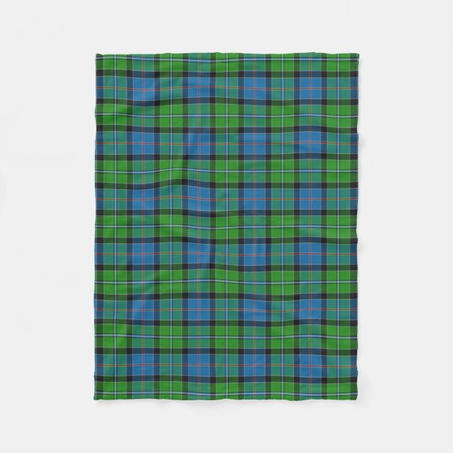 Scottish Clan Stirling Tartan Plaid Fleece Blanket (Front)