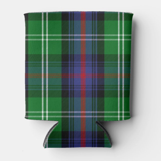 Scottish Clan Sutherland Tartan Plaid Can Cooler (Front)