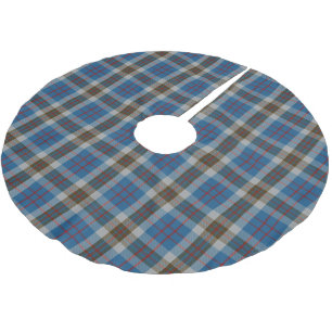 Scottish Clan Thompson Blue and Grey Tartan Brushed Polyester Tree Skirt