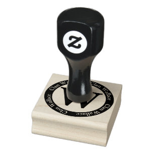 Scottish Clan Wallace Letter W Monogram Rubber Stamp