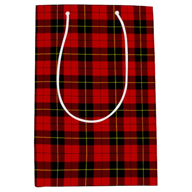 Scottish Clan Wallace Tartan Pattern Medium Gift Bag (Front)