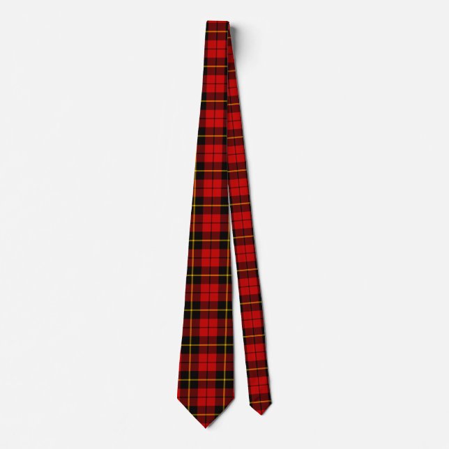 Scottish Clan Wallace Tartan Plaid Tie (Front)