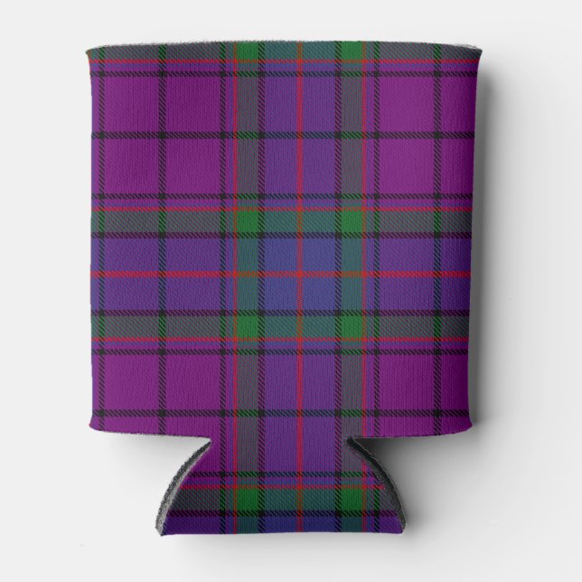 Scottish Clan Wardlaw Tartan Plaid Can Cooler (Front)