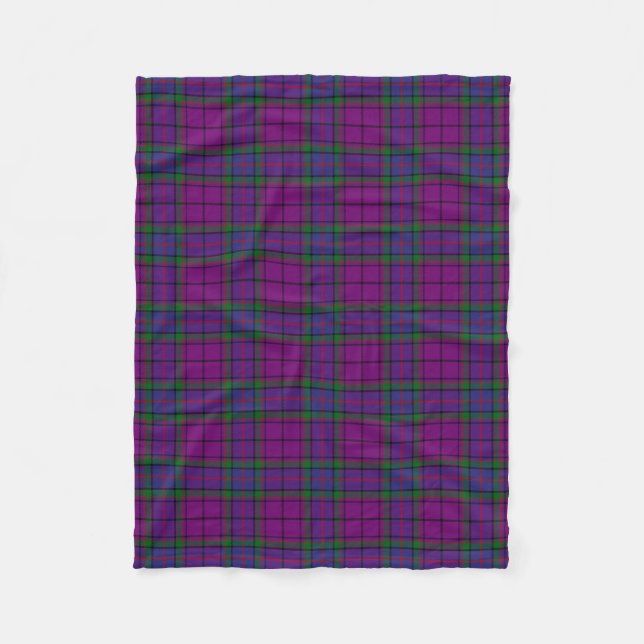 Scottish Clan Wardlaw Tartan Plaid Fleece Blanket (Front)