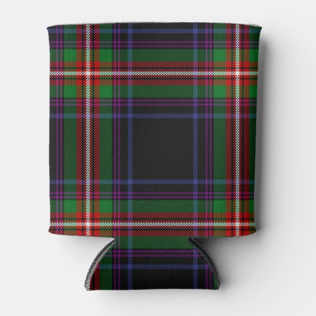 Scottish Clan Watt Tartan Plaid Can Cooler (Front)