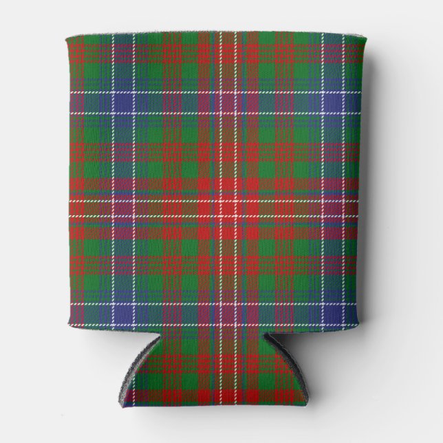 Scottish Clan Wilson Tartan Plaid Can Cooler (Front)