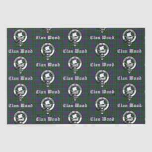 Scottish Clan Wood Crest & Tartan  Tissue Paper