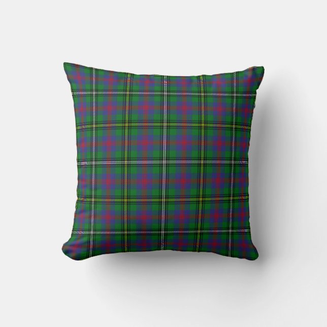 Scottish Clan Wood Tartan Plaid Cushion (Front)