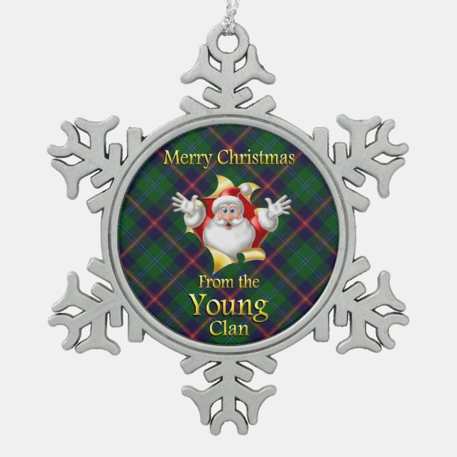 Scottish Clan Young Christmas Ornament (Front)