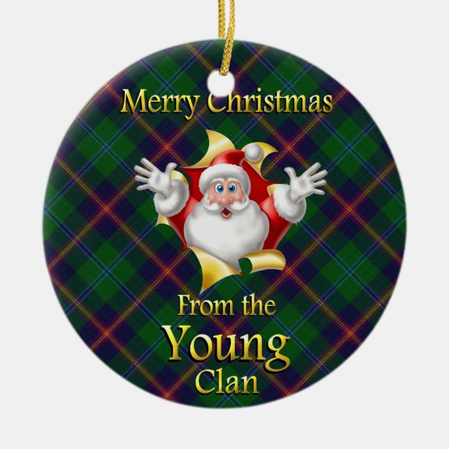 Scottish Clan Young Christmas Ornament (Front)