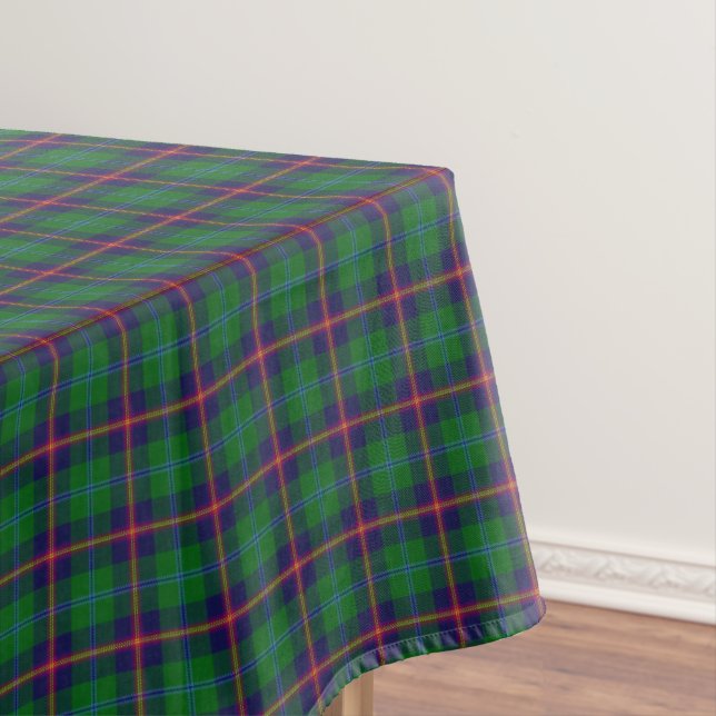 Scottish Clan Young Green Purple Yellow Tartan Tablecloth (In Situ)