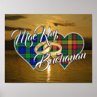 Scottish Clans Wedding Ring Tartan Hearts