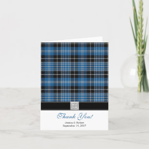 Scottish Clark Tartan Wedding Thank You Card