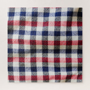 Scottish cloth texture, square fabric background. jigsaw puzzle