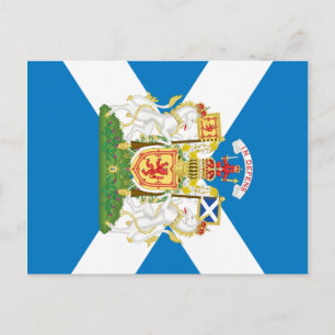 Scottish Coat of Arms and Flag Postcard