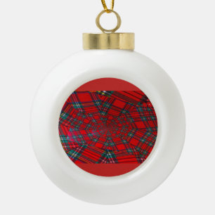 scottish coloured vortex ceramic ball ornament