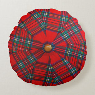 SCOTTISH COLOURED VORTEX ROUND THROW PILLOW