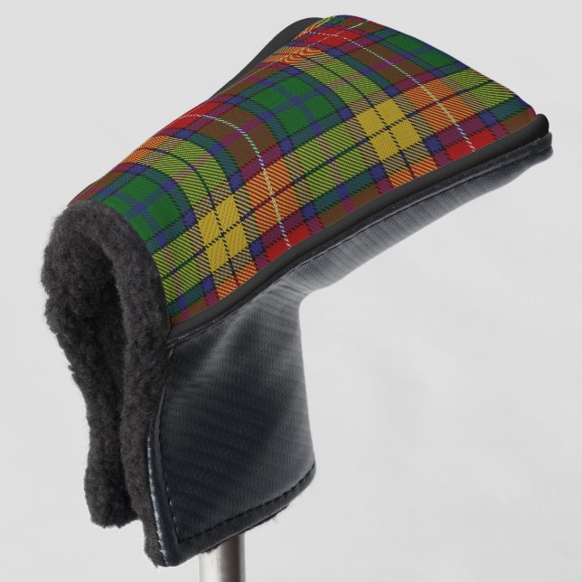 Scottish Colours Clan Buchanan Tartan Plaid Golf Head Cover (3/4 Front)