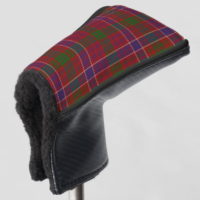 Scottish Colours Clan MacRae Red Tartan Plaid Golf Head Cover (3/4 Front)