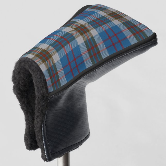 Scottish Colours Clan Thompson Blue and Grey Golf Head Cover (3/4 Front)