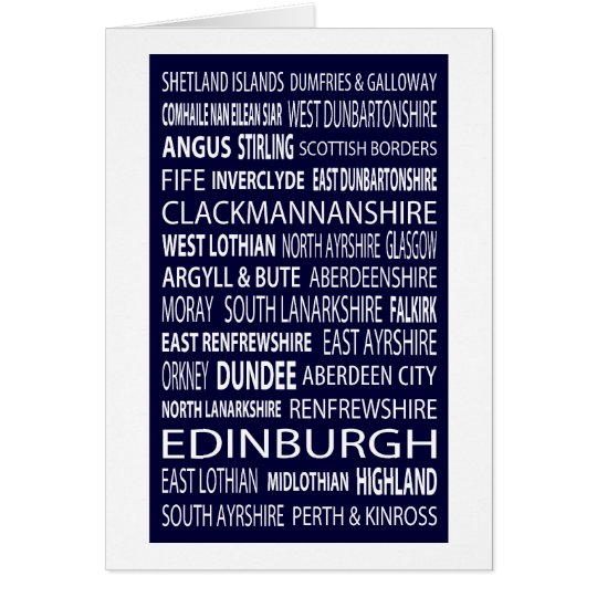Scottish Counties Card