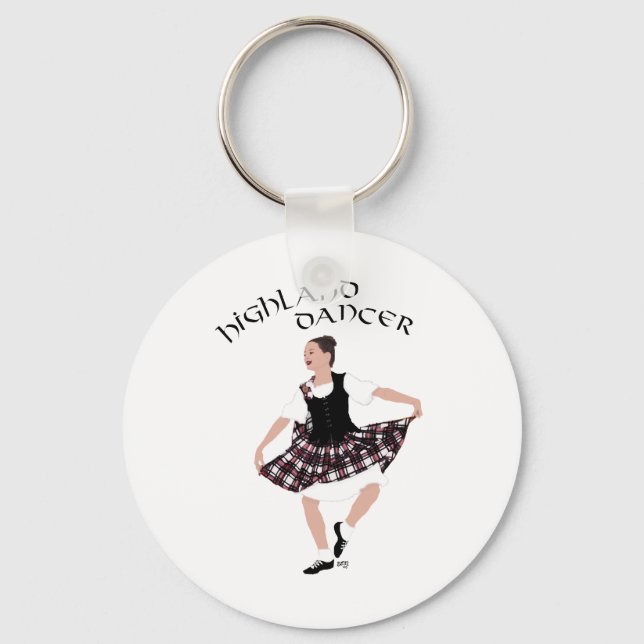 Scottish Country Dancer Key Ring (Front)