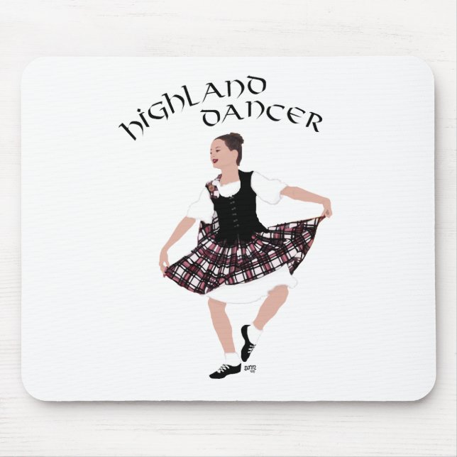 Scottish Country Dancer Mouse Mat (Front)