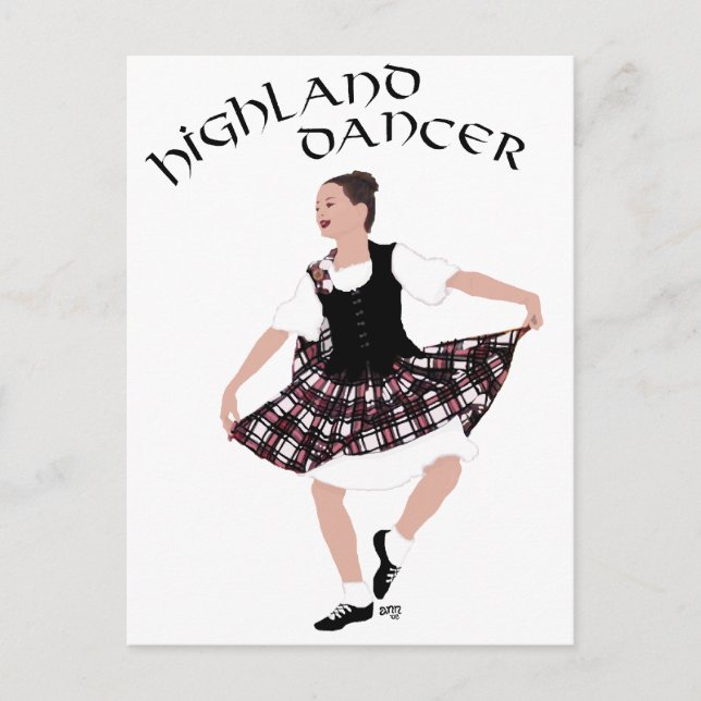 Scottish Country Dancer Postcard (Front)