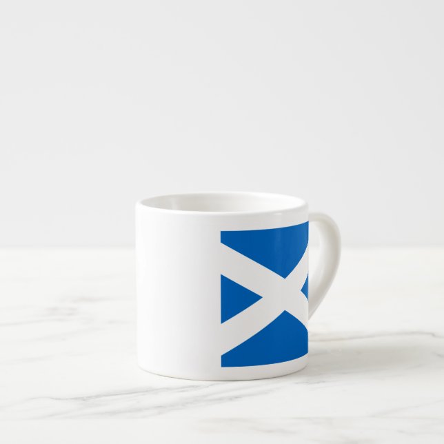 Scottish Cross Scotland Colours Espresso Cup (Front Right)