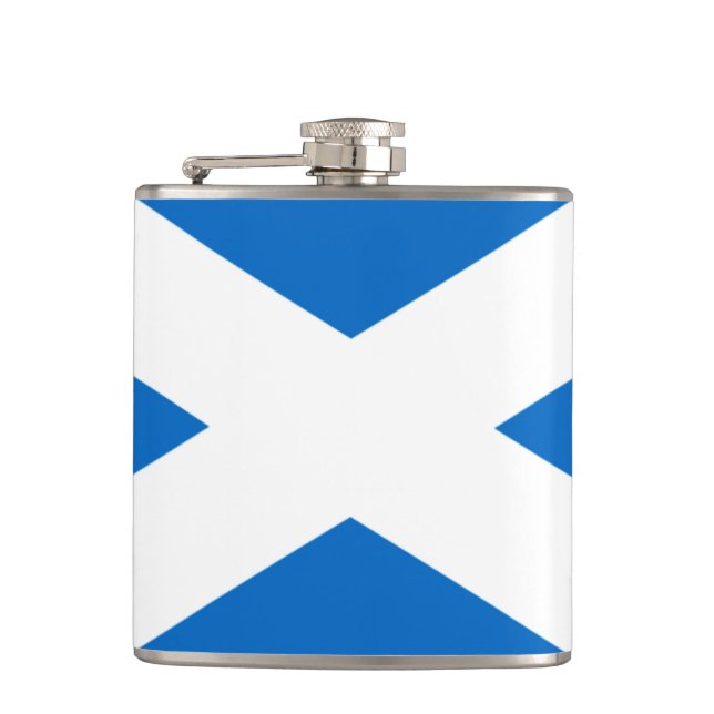 Scottish Cross Scotland Colours Hip Flask (Front)