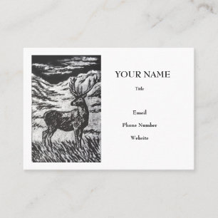 Scottish Deer in Highland Glen Print Business Card
