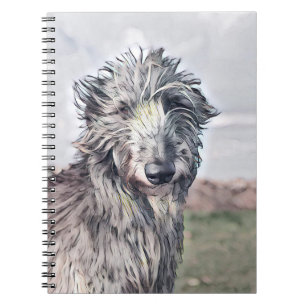 Scottish Deerhound Art Lined Spiral Notebook