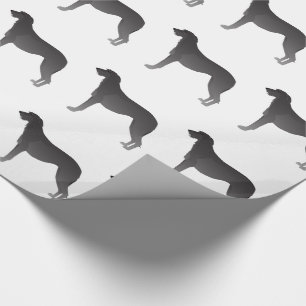 Scottish Deerhound Basic Dog Breed Silhouette Wrapping Paper