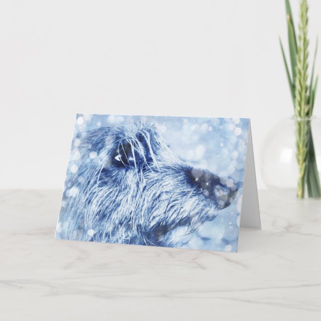 Scottish Deerhound Christmas Card (Front)