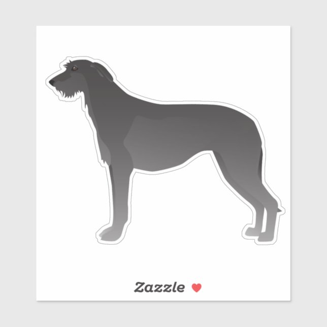 Scottish Deerhound Dog Breed Side View Silhouette (Sheet)
